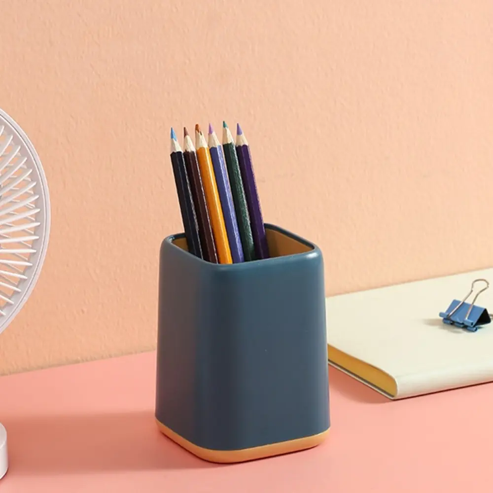 Renkli Plastik Masaüstü Kalemlik Kawaii Tek Gözlü Şık Kalemlik - 