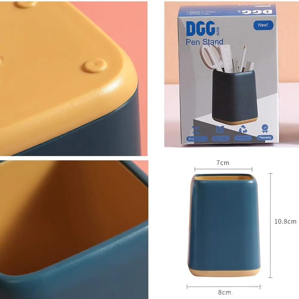 Renkli Plastik Masaüstü Kalemlik Kawaii Tek Gözlü Şık Kalemlik - 