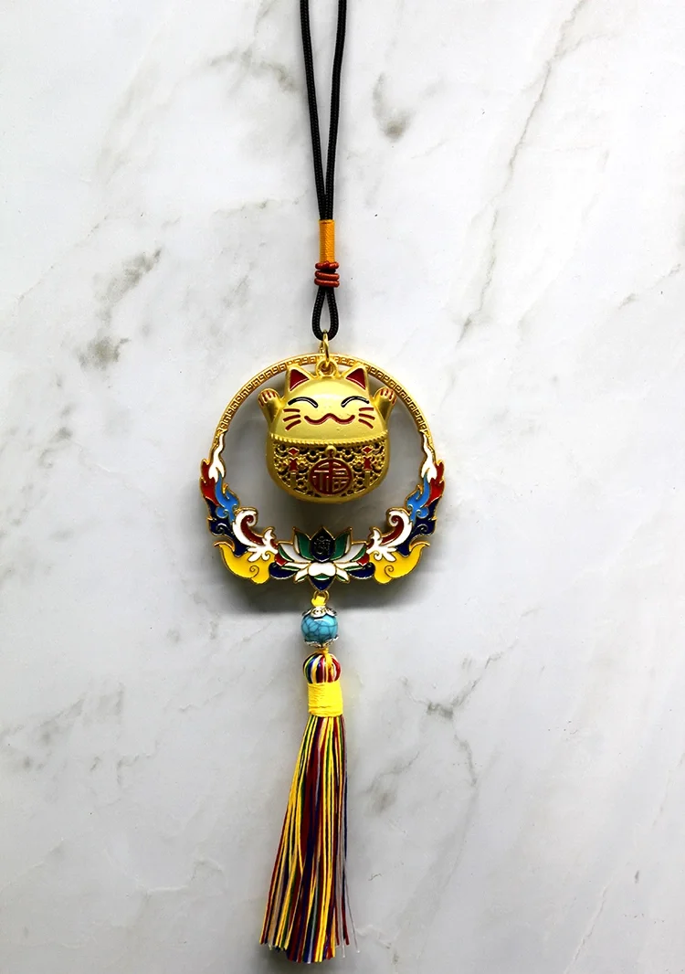 Renkli Püsküllü Şans Kedisi Feng Shui Askılık Alk4452 Fiyatı, Yorumları ve Özellikleri