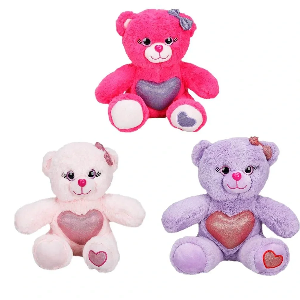 Renkli Sevimli Peluş Ayıcık 26 cm -1 Adet Stokta Olan Gönderilir