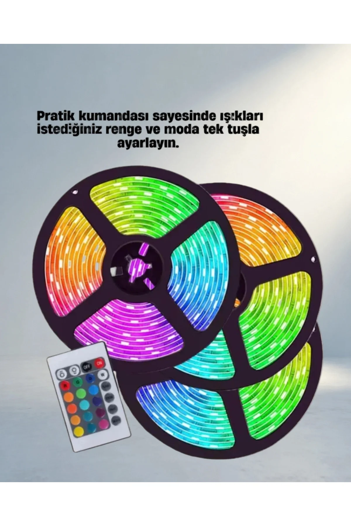Renkli Smart Şerit Led Işık Usb Bağlantılı 5 Metre Ambiyans Renkli Smart Şerit Led Işık Usb Bağlantılı 5 Metre Ambiyans