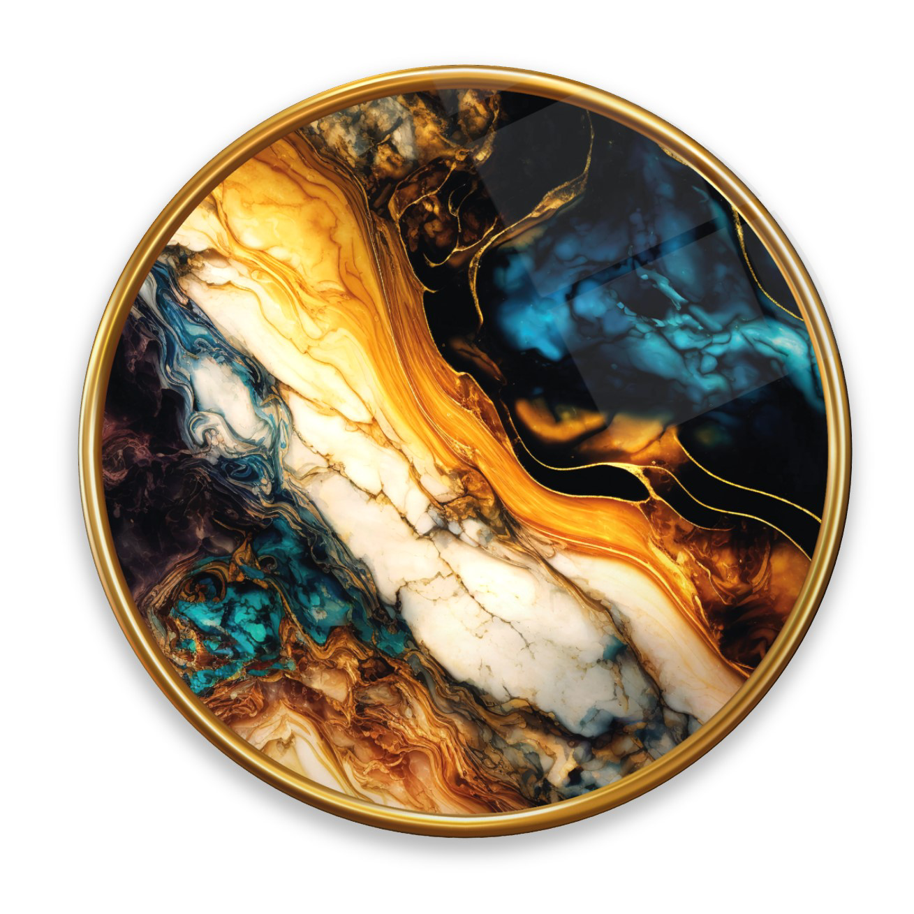 Pi Dekorasyon Renkli Soyut Yuvarlak Cam Tablo | Hediyelik, Dekoratif, Ofis, Mut Pi Dekorasyon Renkli Soyut Yuvarlak Cam Tablo | Hediyelik, Dekoratif, Ofis, Mut