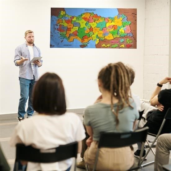 Renkli Türkiye Haritası Manyetik Yapıştırıcı Gerektirmeyen Duvar