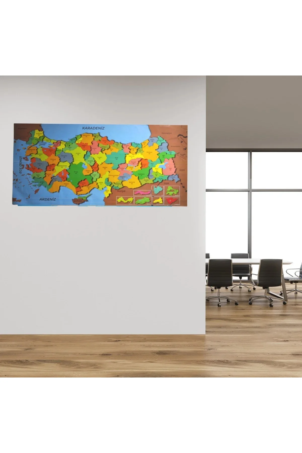 Renkli Türkiye Haritası Manyetik Yapıştırıcı Gerektirmeyen Duvar Stickerı 118 CM * 56 CM Renkli Türkiye Haritası Manyetik Yapıştırıcı Gerektirmeyen Duvar Stickerı 118 CM * 56 CM