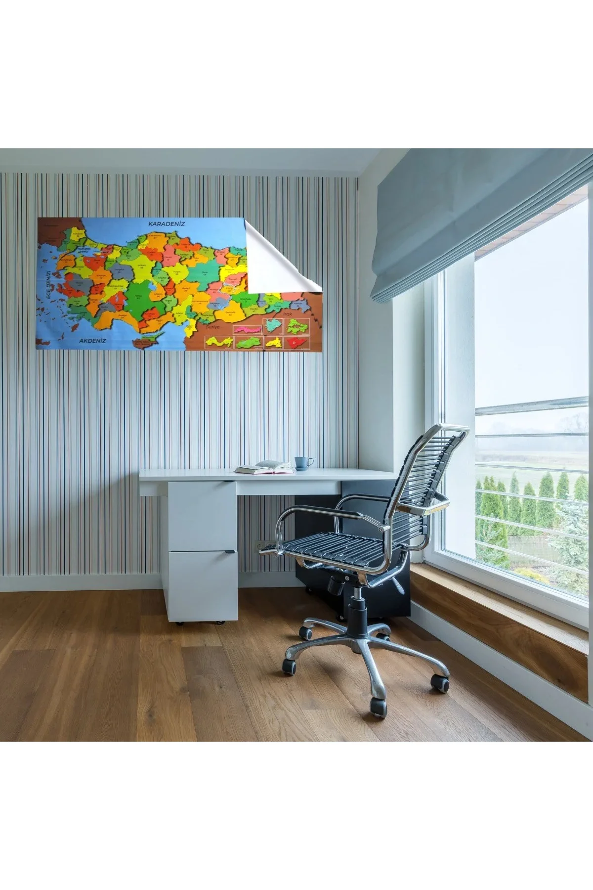 Renkli Türkiye Haritası Manyetik Yapıştırıcı Gerektirmeyen Duvar Stickerı 118 CM * 56 CM Renkli Türkiye Haritası Manyetik Yapıştırıcı Gerektirmeyen Duvar Stickerı 118 CM * 56 CM