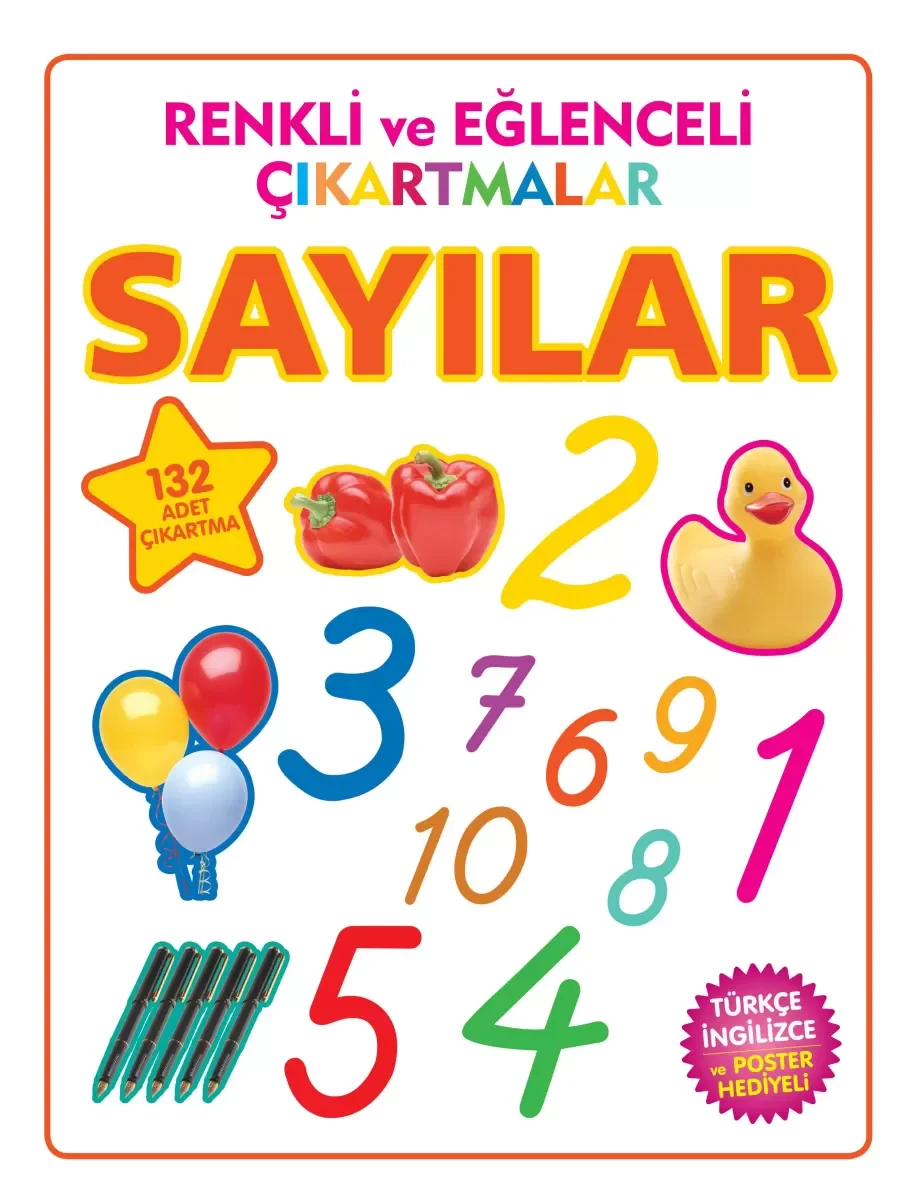 Renkli ve Eğlenceli Çıkartmalar - Sayılar Renkli ve Eğlenceli Çıkartmalar - Sayılar