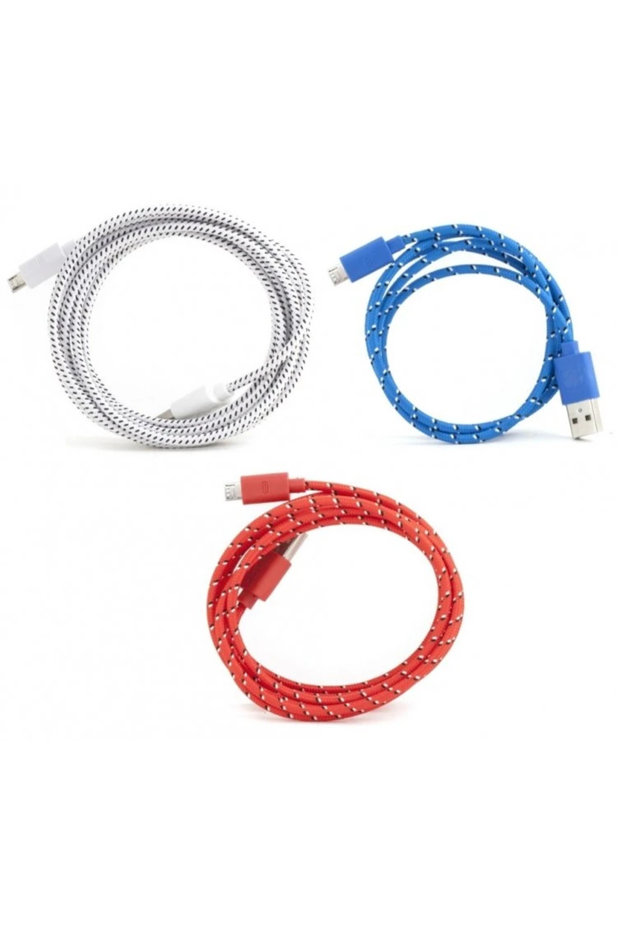 Renkli ve Uzun Mikro USB Kablo