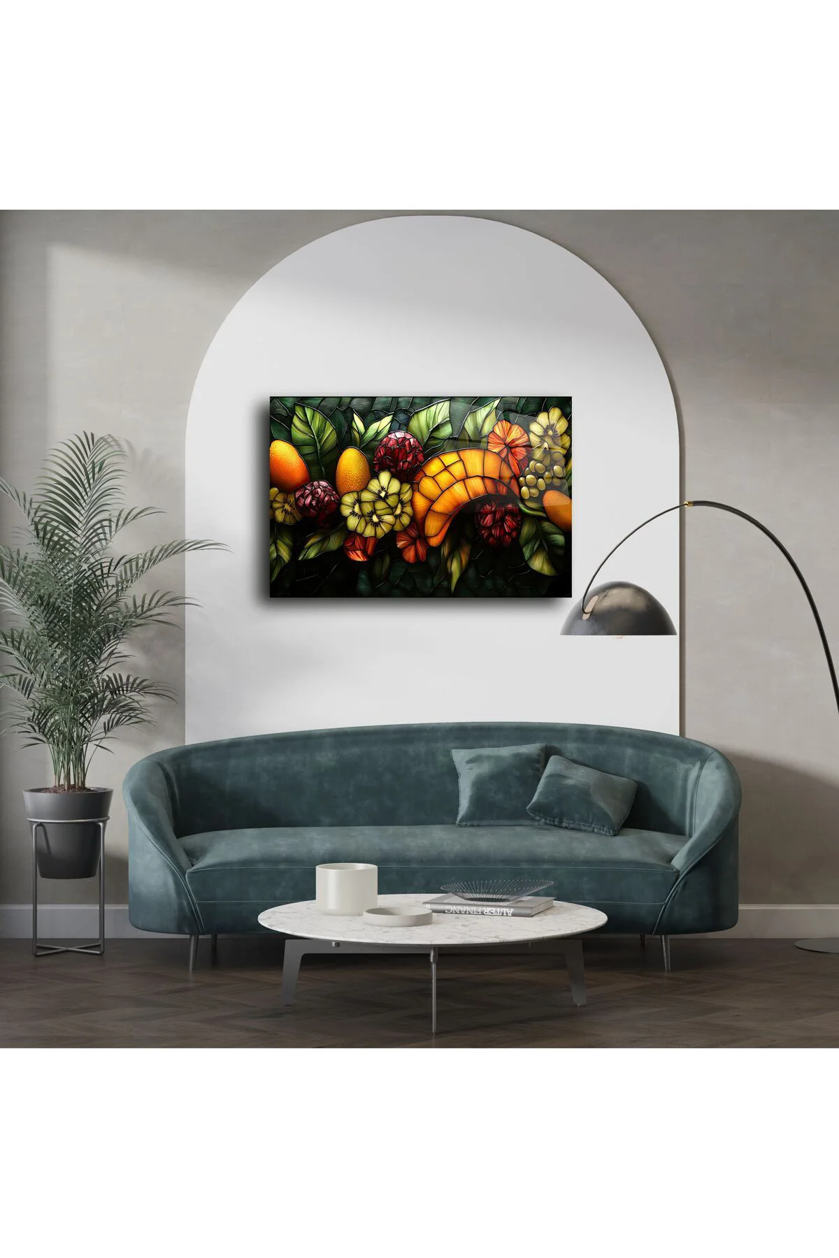 Renkli Vitray Cam Meyve Tasarımı Renkli Vitray Cam Meyve Tasarımı