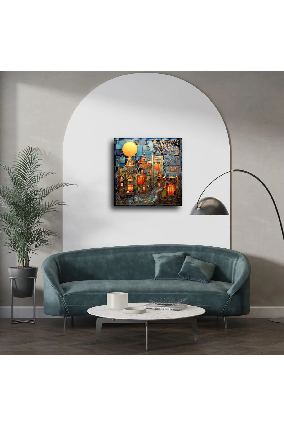 Renkli Vitray Sanat Eseri Tablo
