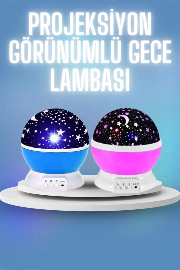 Renkli Yıldızlı Gökyüzü Projeksiyon Gece Lambası Pilli ve USB Kablolu Fiyatı, Yorumları ve Özellikleri