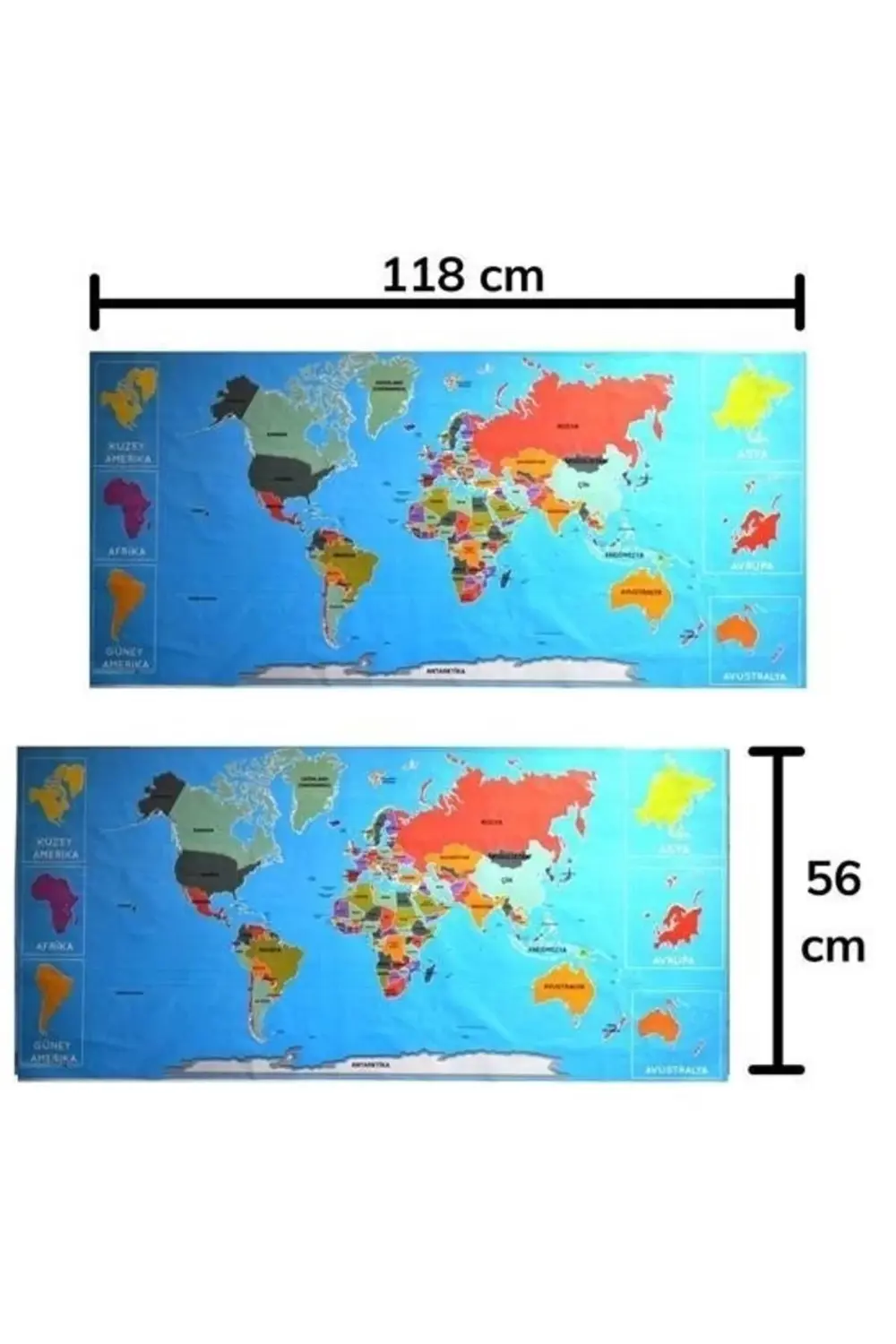 RenkliAtlas DünyaHaritası Manyetik Yapıştırıcı Gerektirmeyen Duva RenkliAtlas DünyaHaritası Manyetik Yapıştırıcı Gerektirmeyen Duva