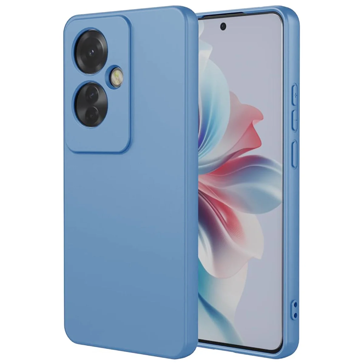 Reno 11F First Silikon Kılıf - Mavi, Ultra Şık ve Korumalı Telefon Kılıfı