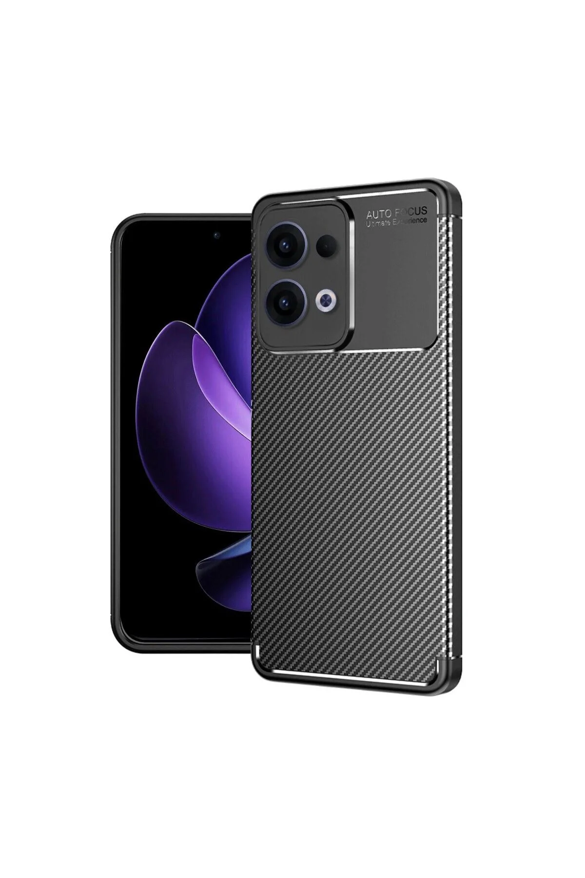 Reno 13 Pro Kılıf Auto Fus Karbon Kapak - Siyah