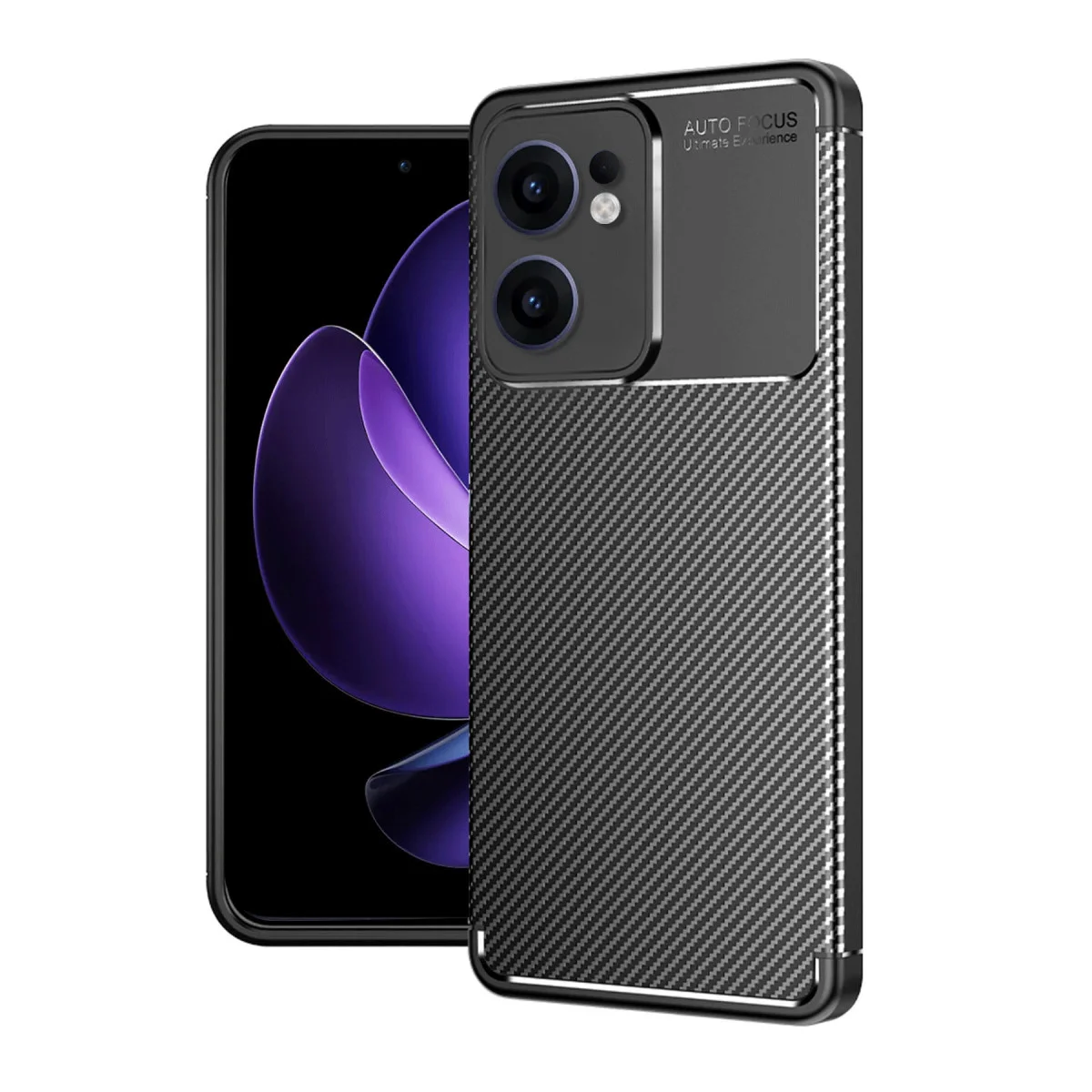 Reno 13F Auto Focus Karbon Kılıf - Siyah (Premium Koruma)