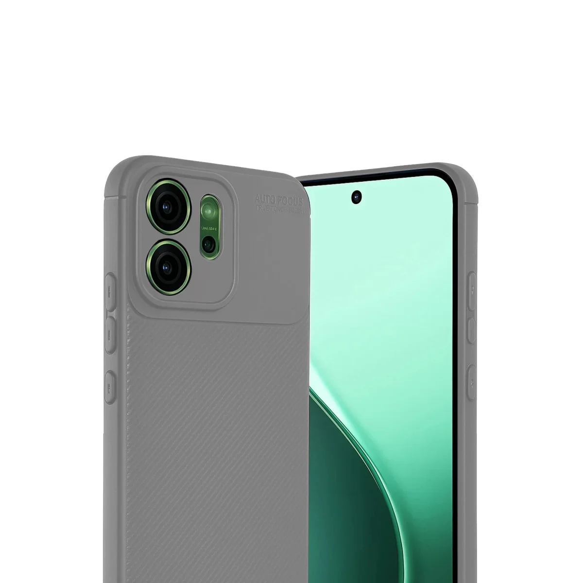 Reno 14 Auto Focus Gri Karbon Fiber Kılıf - Maksimum Koruma ve Estetik