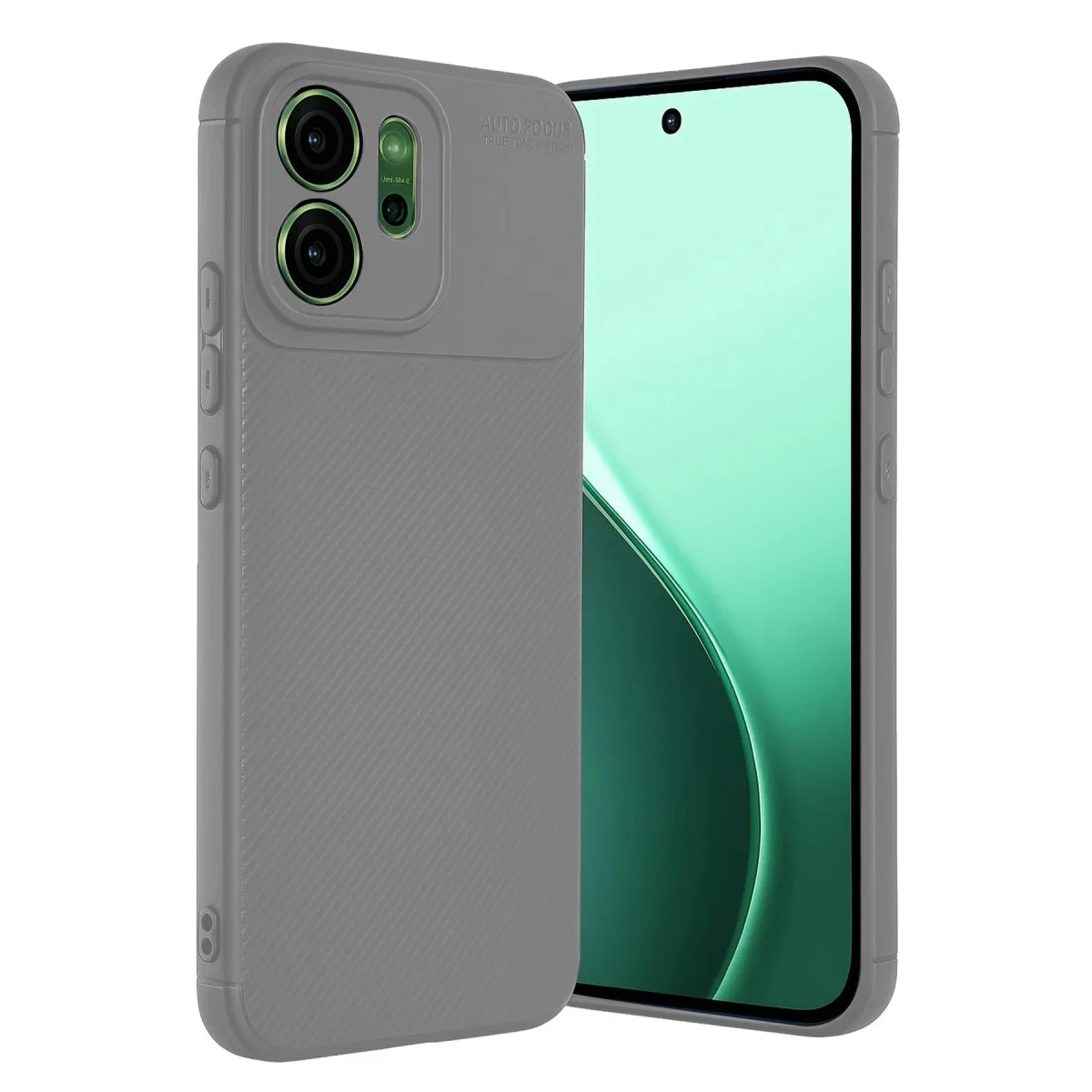 Reno 14 Auto Focus Gri Karbon Fiber Kılıf - Maksimum Koruma ve Estetik