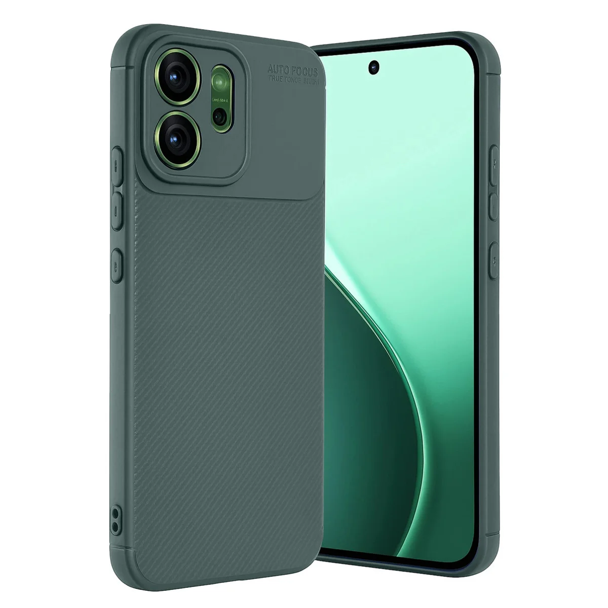 Reno 14F Auto Focus Karbon Kapak - Koyu Yeşil
