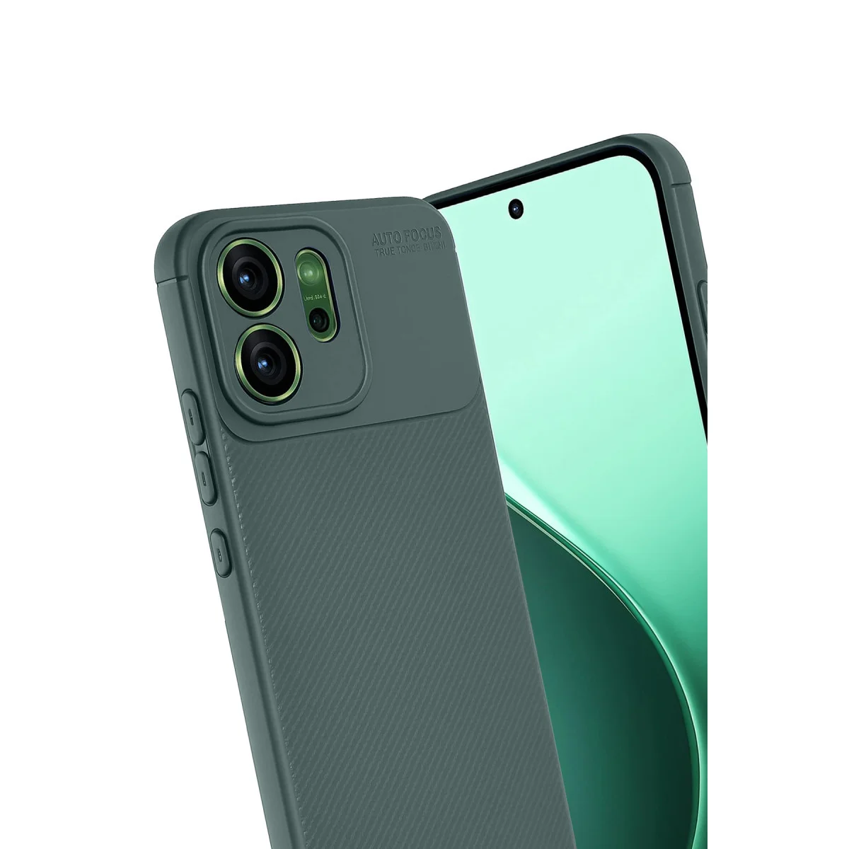 Reno 14F Auto Focus Karbon Kapak - Koyu Yeşil