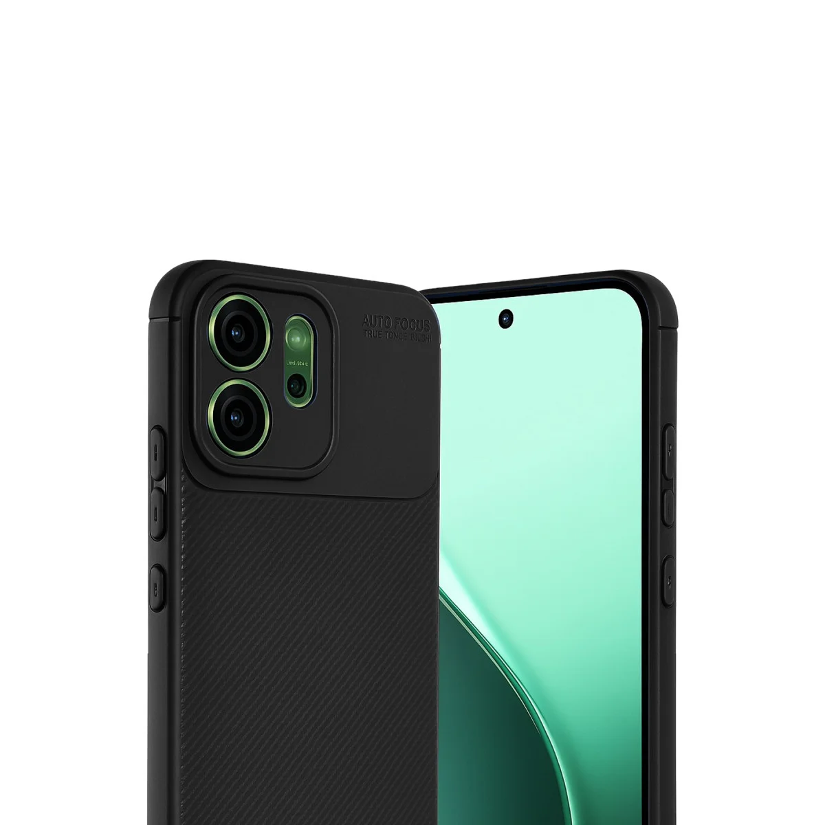 Reno 14F Auto Focus Karbon Kapak Siyah - Estetik Koruma ve Maksimum Güvenlik