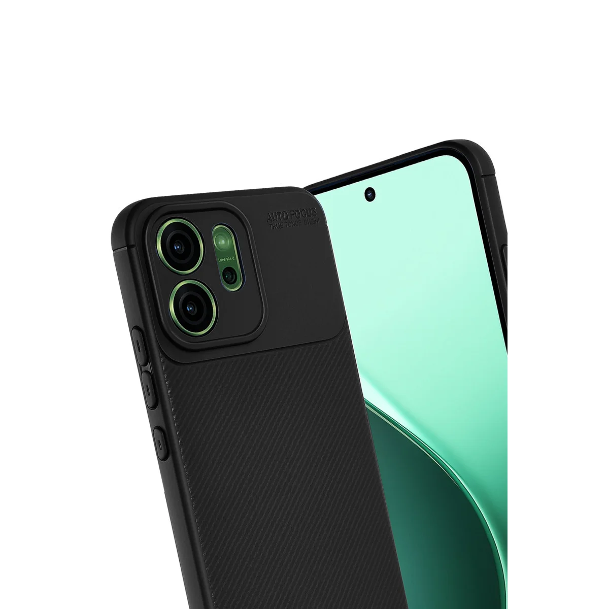 Reno 14F Auto Focus Karbon Kapak Siyah - Estetik Koruma ve Maksimum Güvenlik