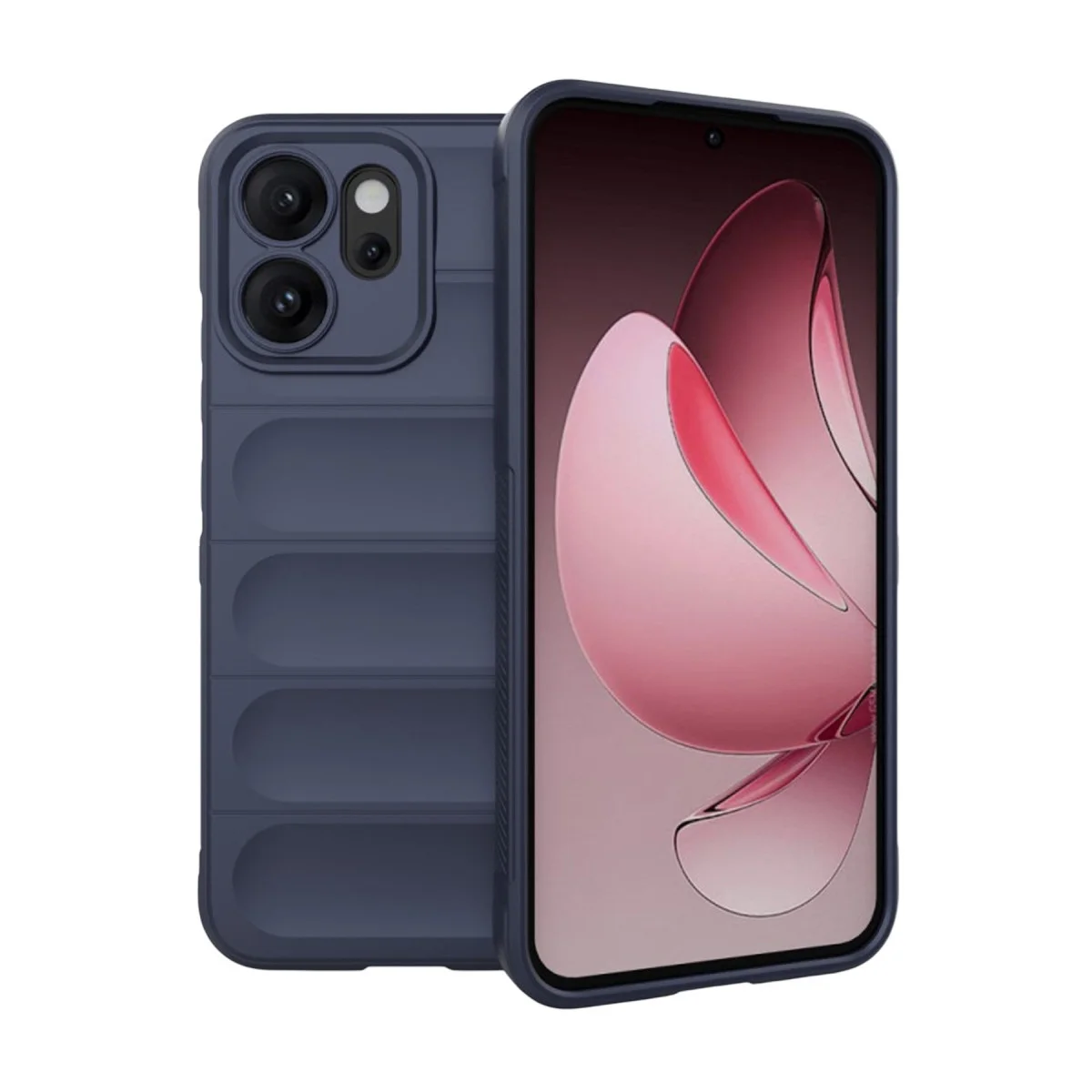 Reno 14F Optimum Silikon Kılıf - Lacivert Korumalı Kılıf