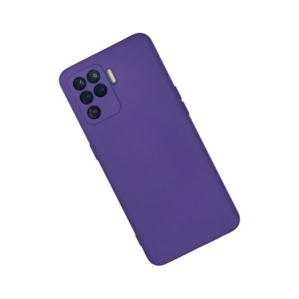 Reno 5 Lite Nano İçi Kadife Silikon Kılıf - Mor