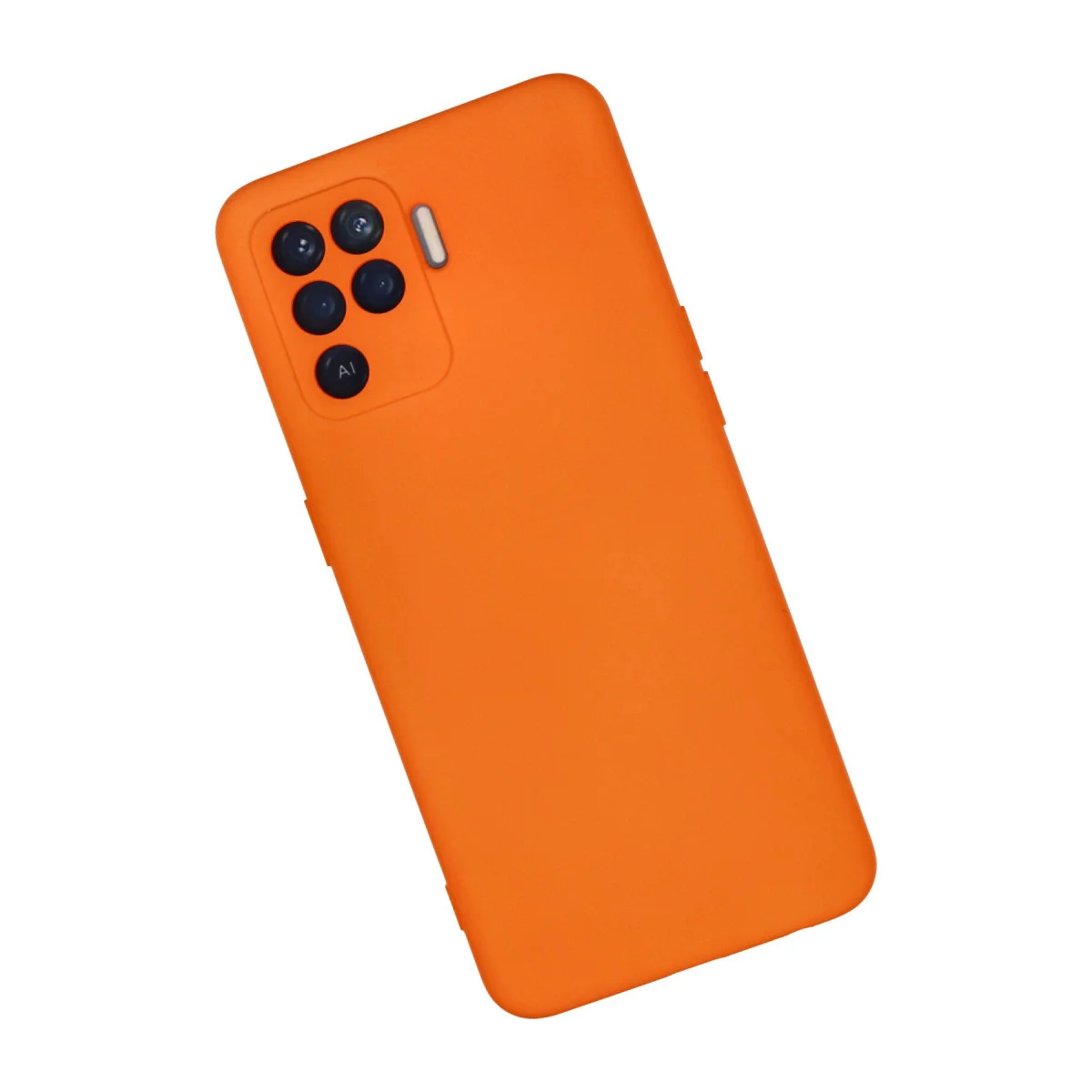 Reno 5 Lite Nano İçi Kadife Silikon Kılıf Turuncu - Tam Koruma ve Şıklık