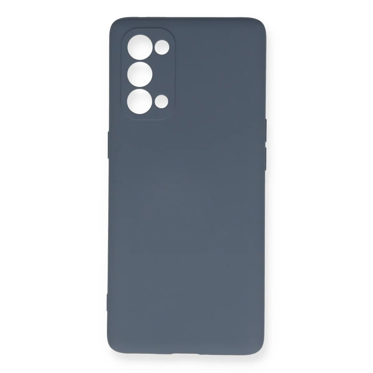 Reno 5 Pro Nano İçi Kadife Silikon Kılıf - Gri