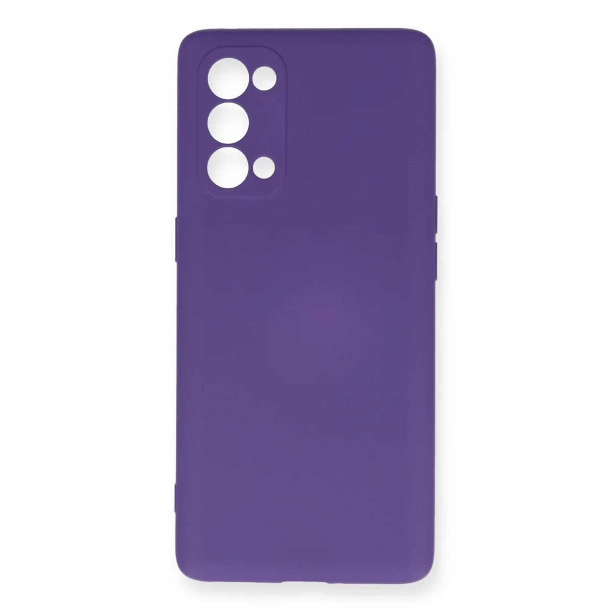 Reno 5 Pro Nano İçi Kadife Silikon Kılıf Mor - Yerli Kalite ve Şık Koruma