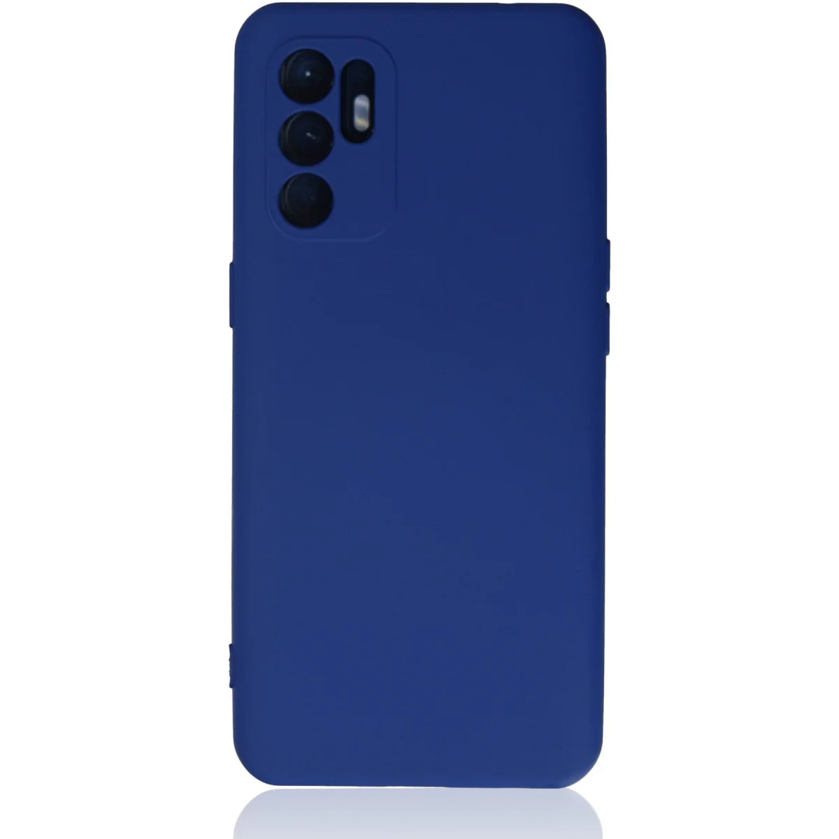 Reno 6 Nano İçi Kadife Silikon Kılıf - Mavi