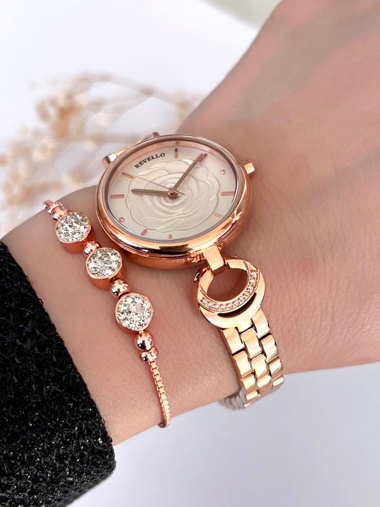 RES-1448.F Bronz Kaplama Bayan Kol Saati 2 Yıl Garantili Özel Ser