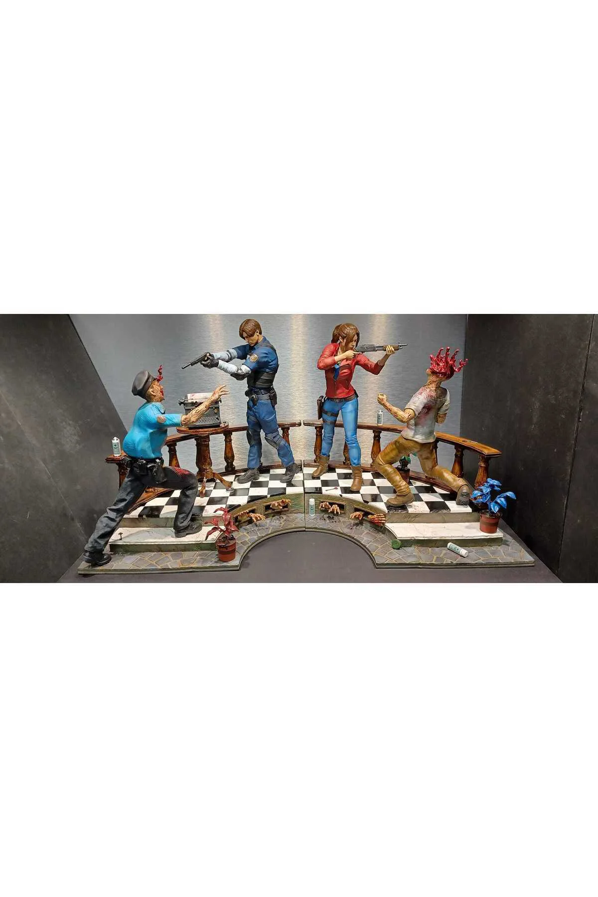 Resident Evil 2 Istila Diorama 8k Uhd Detay Boyalı Figür (MEGA BOY)