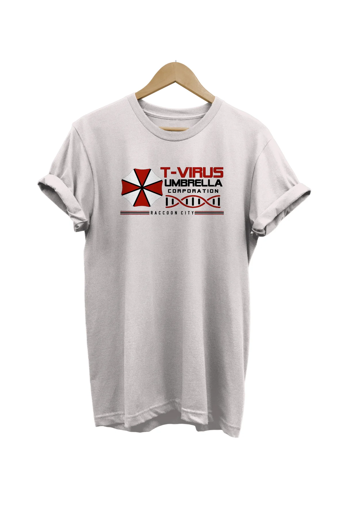 Resident Evil Baskılı %100 Pamuk Oversize Beyaz T-shirt