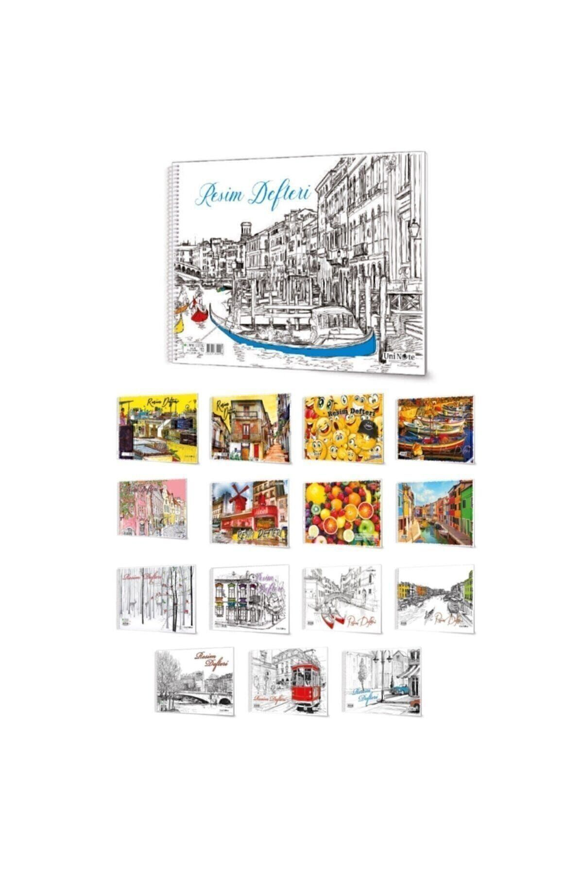 Resim Defteri 35x50 Cm Büyük Boy Spiralli Karton Kapak (1 Adet)15