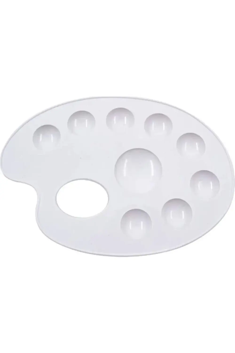RESİM PALETİ beyaz 9 gözlü plastik palet