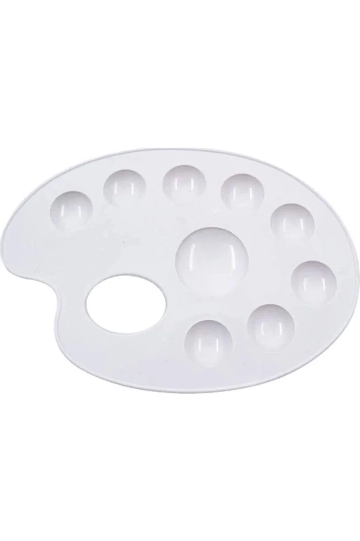 RESİM PALETİ beyaz 9 gözlü plastik palet