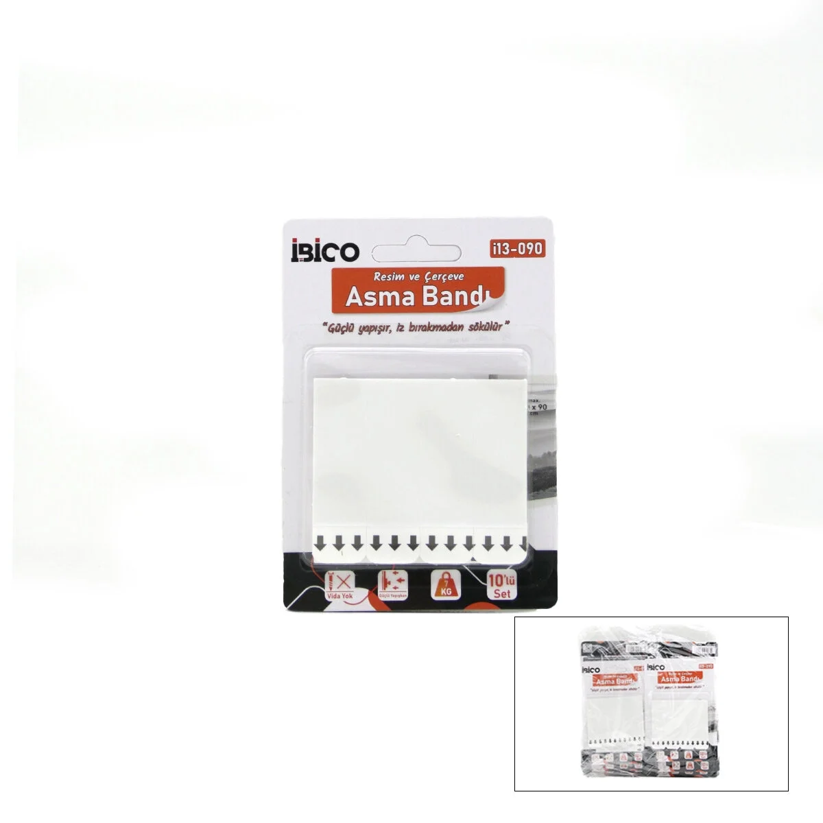 Resim ve Çerçeve Asma Bandı - 10'lu Paket - 7 kg Taşıma Kapasitesi