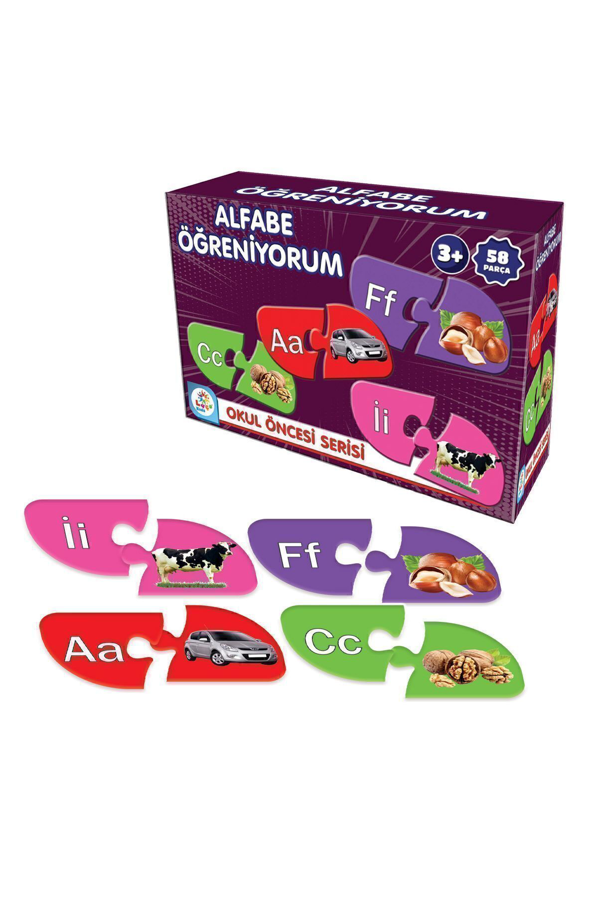 Laço Kids Resimlerle Türkçe Eğitici Alfabe Öğreniyorum 58 Parça