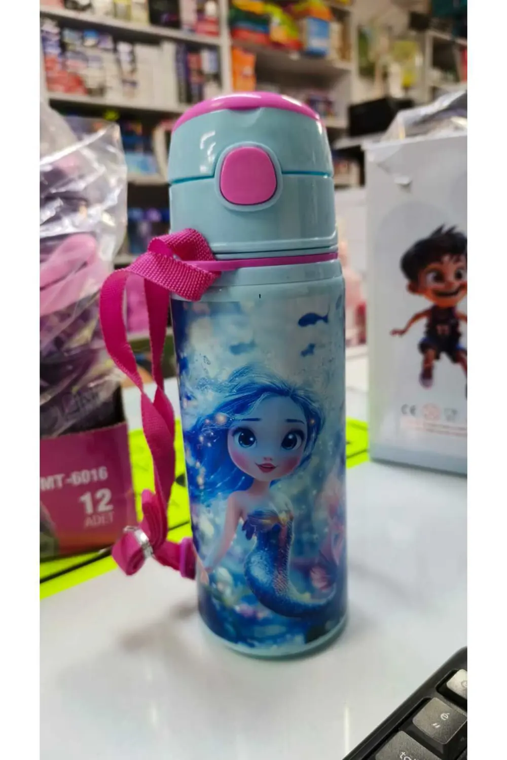 RESİMLİ ALİMİNYUM MATARA 600 ML KIZ MT-6016