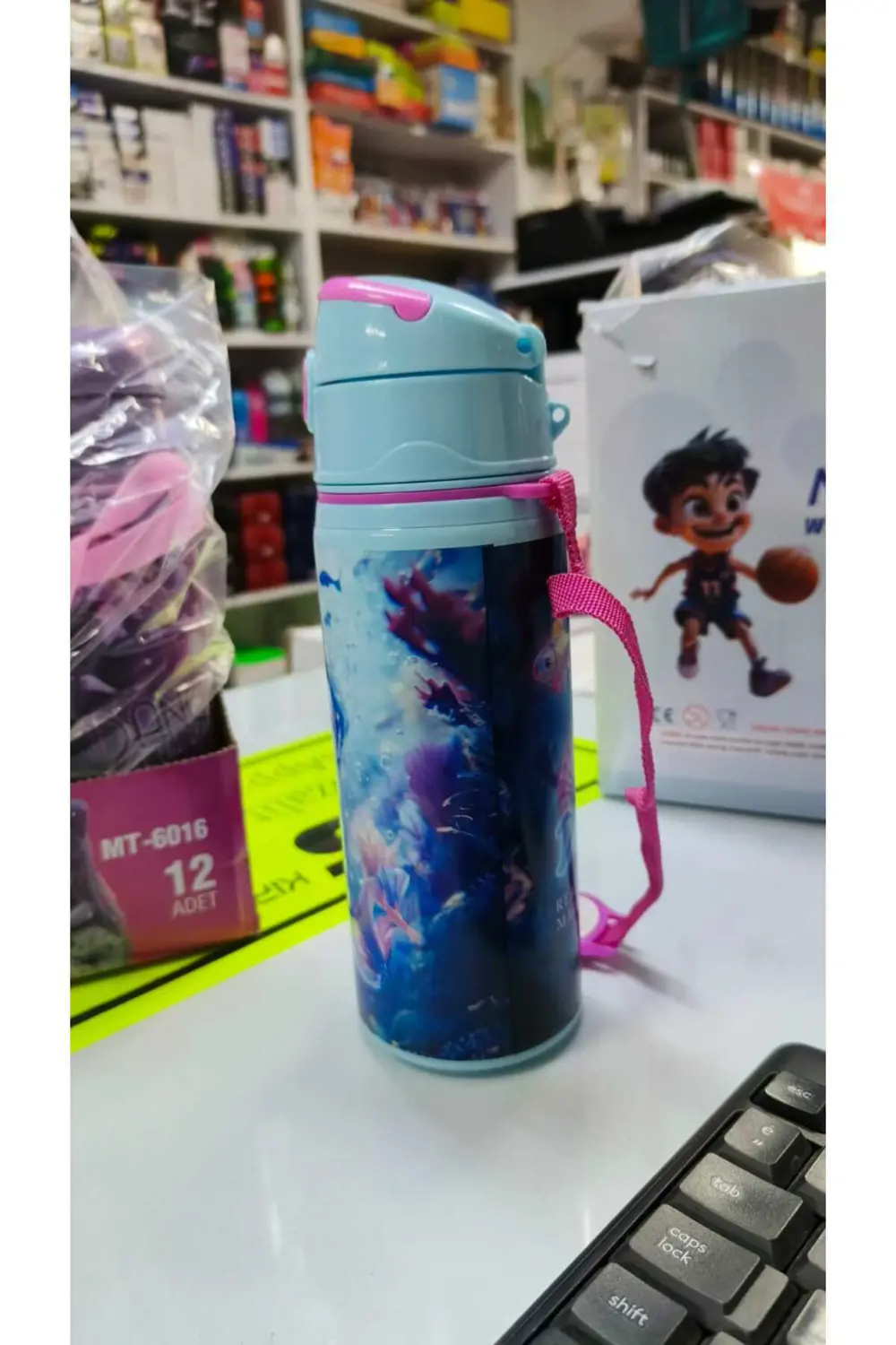 RESİMLİ ALİMİNYUM MATARA 600 ML KIZ MT-6016