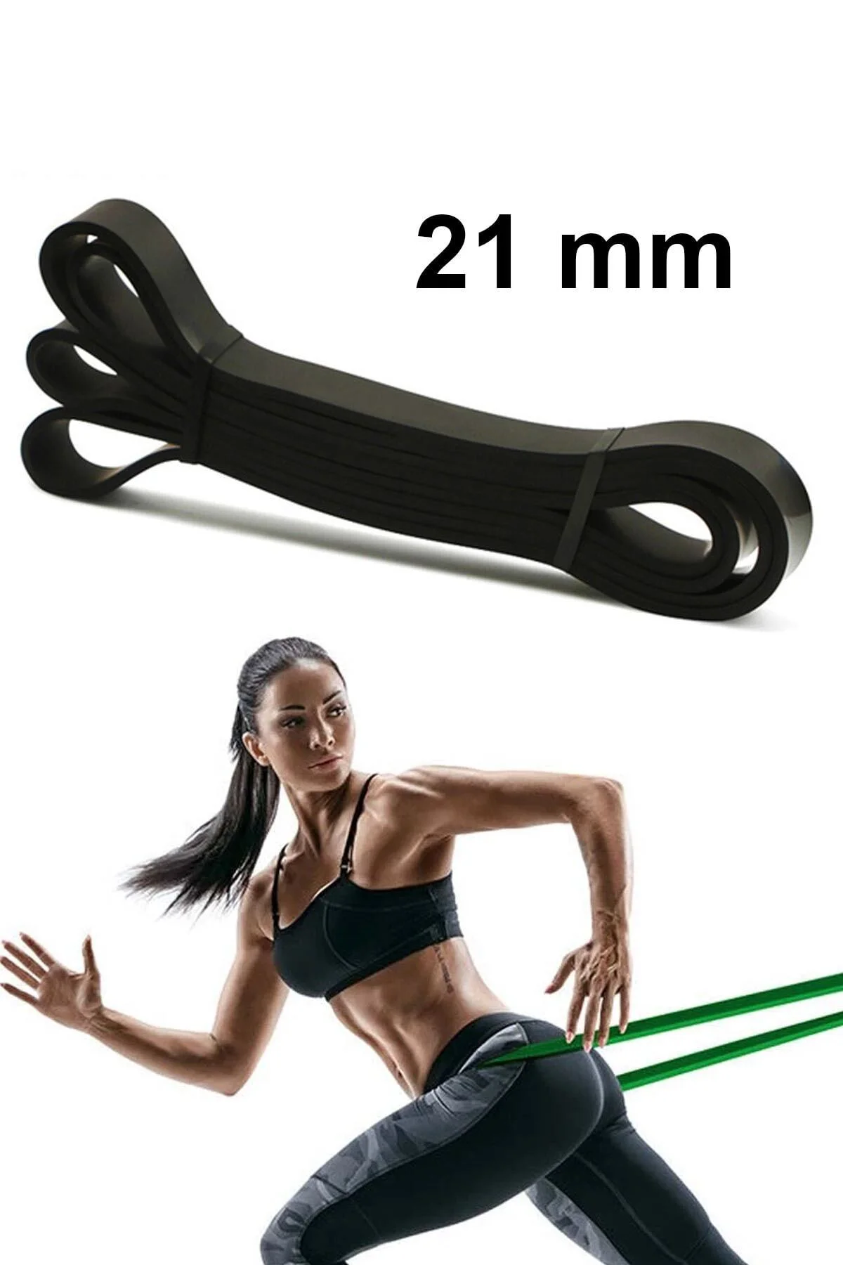 Resistance Powerband 21 Mm Latex Güç Bandı Orta Sert Direnç Lasti