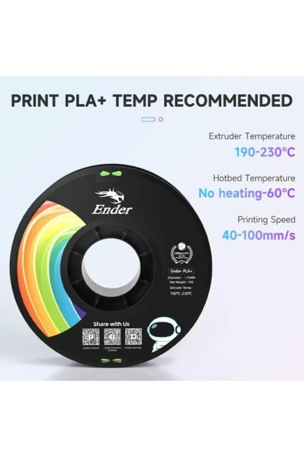 Resmi 3D Yazıcı Filament Ender PLA Pro Filament, PLA+ 3D Baskı Fi