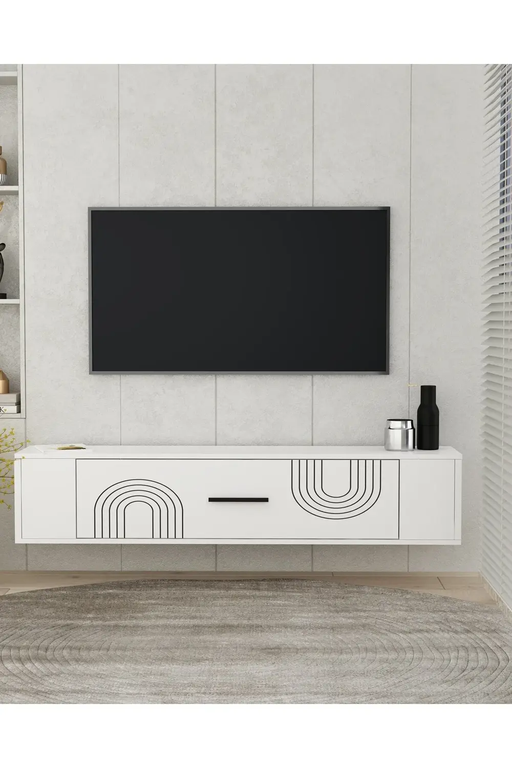 RESTOL2CT DUVARA MONTAJ TV SEHPASI BEYAZ-BEYAZ