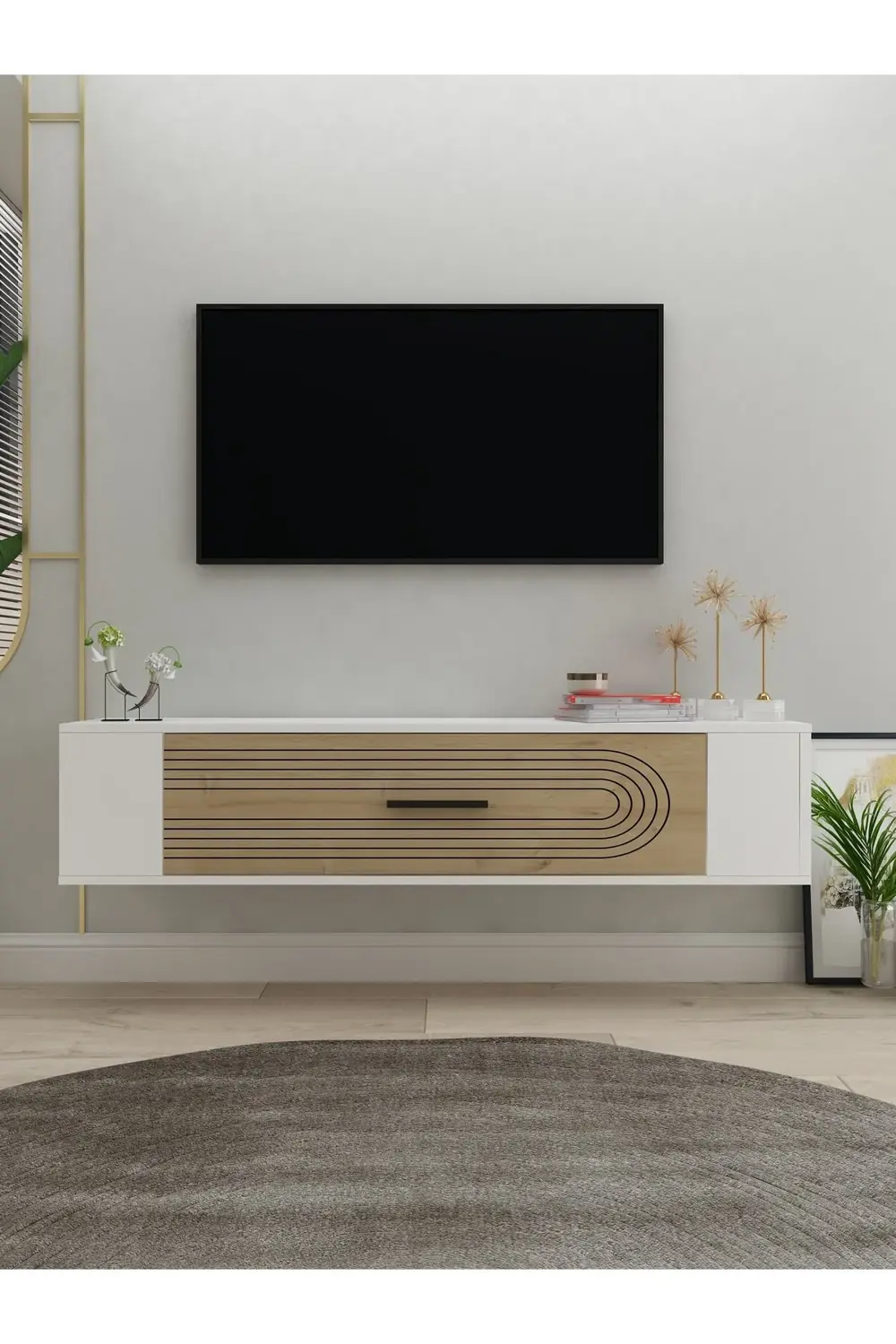 RESTOL3CT DUVARA MONTAJ TV SEHPASI BEYAZ-SAFİRMEŞE