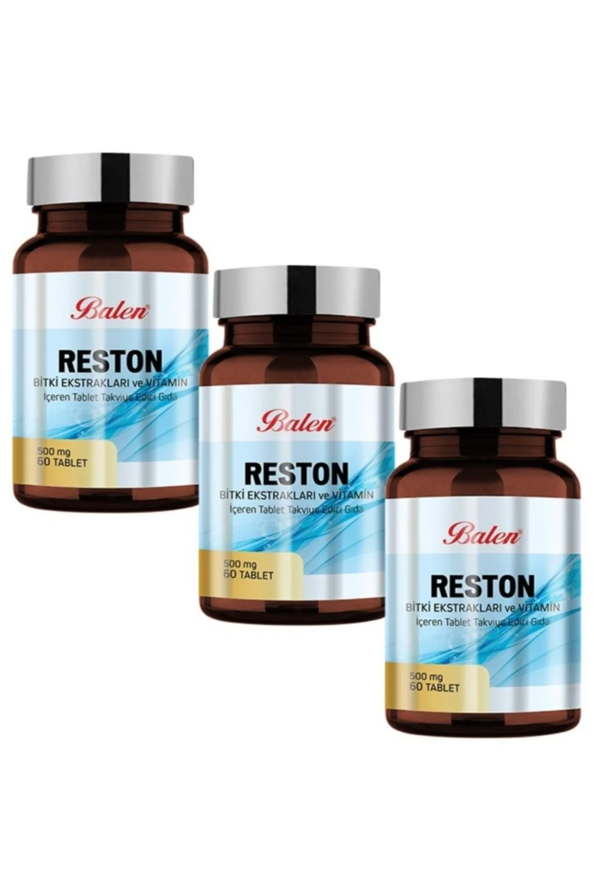 Reston Bitki Ekstrat Ve Vitamin Içeren Tablet 500mg*60 3 Adet