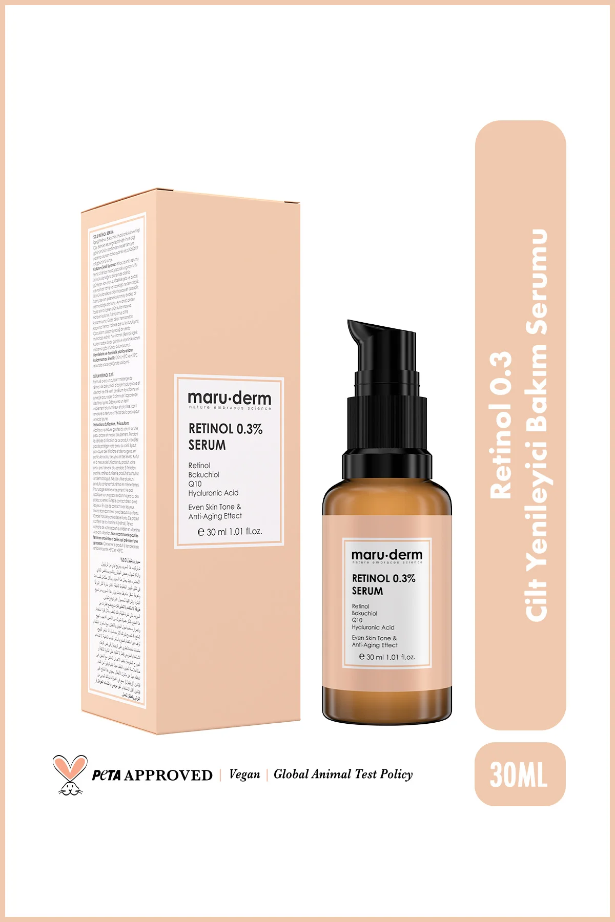 Retinol 0.3 Cilt Yenileyici Bakım Serumu 30 ML