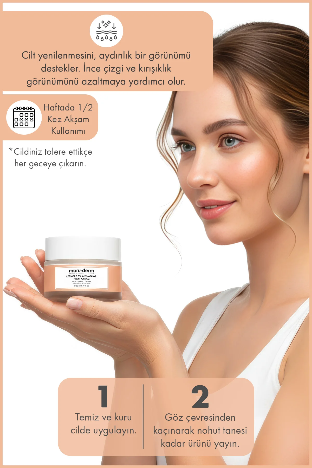 Retinol %0.3 Yaşlanma Karşıtı Gece Kremi – Kırışıklık Karşıtı Yen