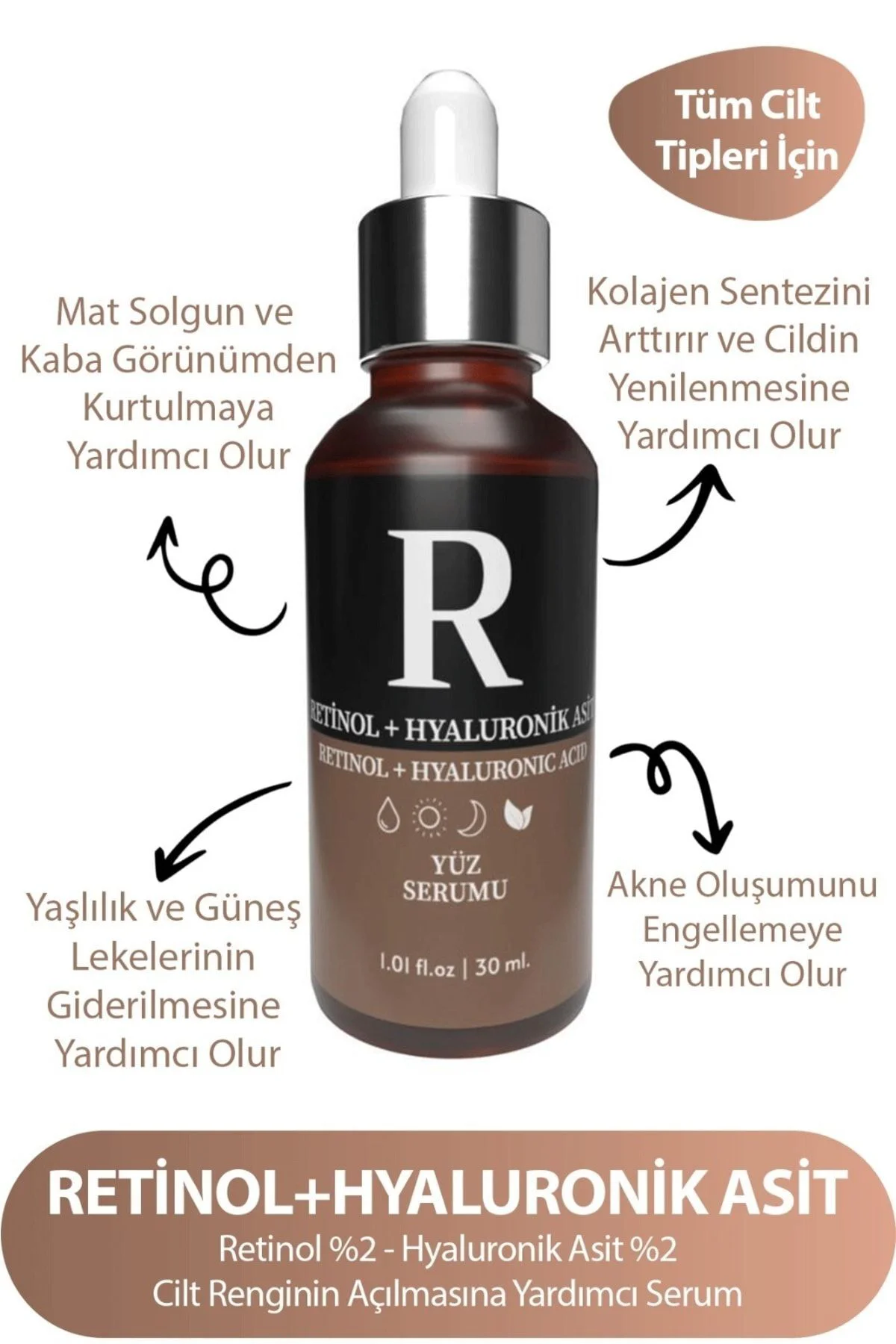Retinol Içeren Leke Ve Kırışıklık Karşıtı, Aydınlatıcı Ve Yeniley