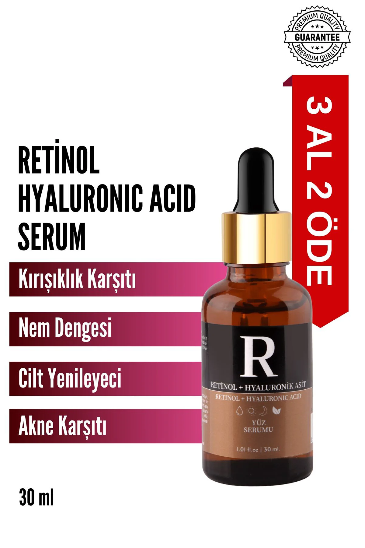 Retinol Içeren Leke Ve Kırışıklık Karşıtı, Aydınlatıcı Ve Nemlend
