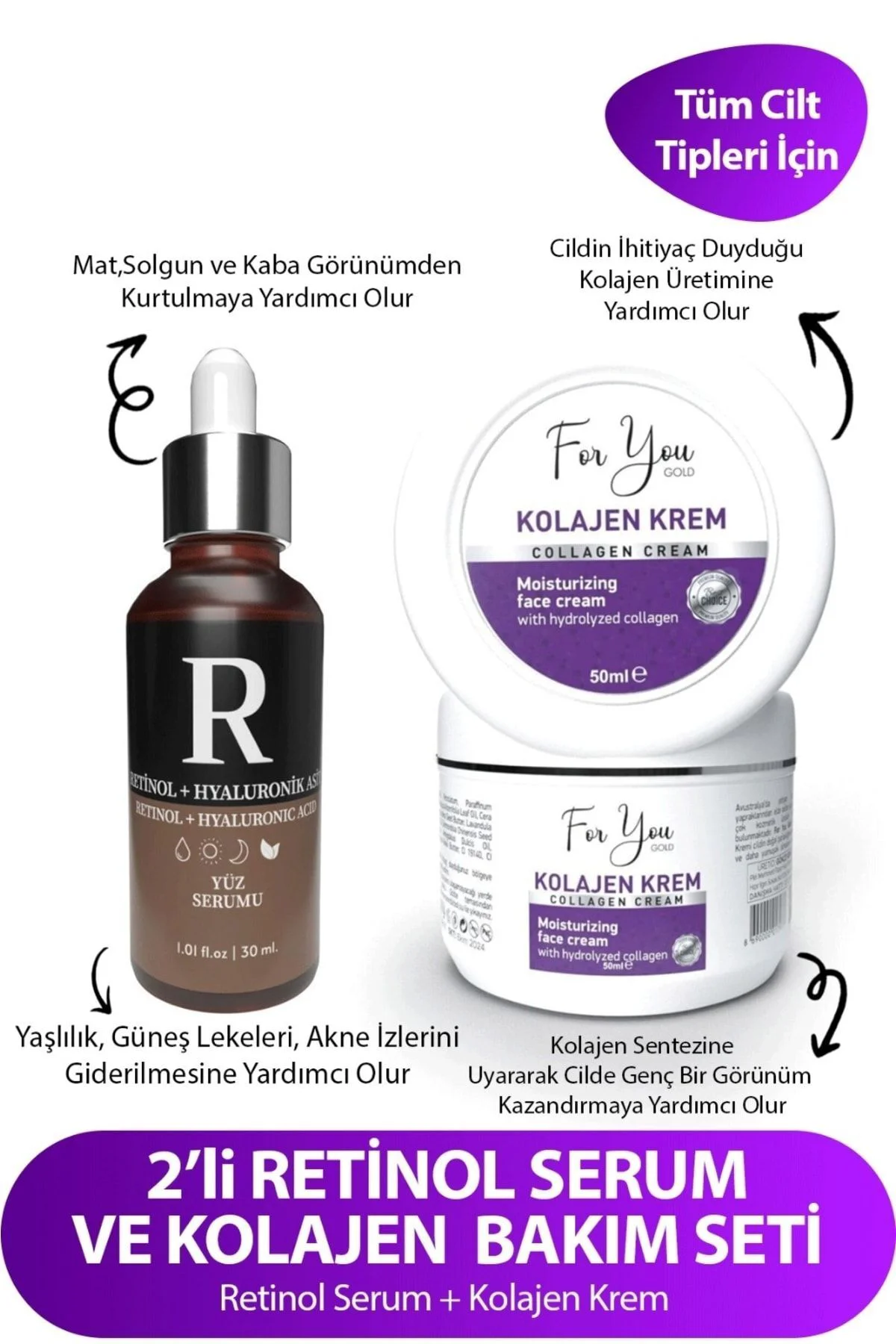 Retinol Içeren Leke Ve Kırışıklık Karşıtı, Aydınlatıcı Ve Yeniley